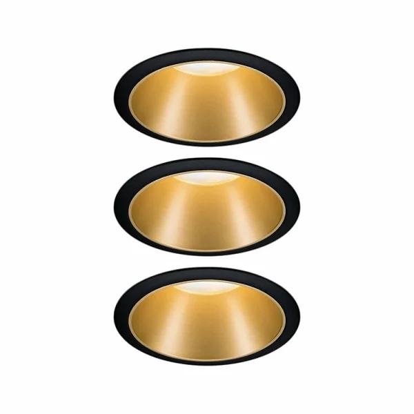 Castorama 3 Spots à Encastrer Cole LED Intégrée IP44 3×6,5 W Noir vente luxe pas cher 1