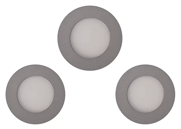 Castorama 3 Spots à Encastrer LED Colours Maia IP20 Argent Ø8 Cm Retour Gratuit 1