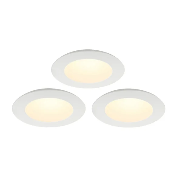 Castorama 3 Spots à Encastrer LED Intégrée Colours Karluk Ø8cm 2700K 4000K boutique pas cher 1