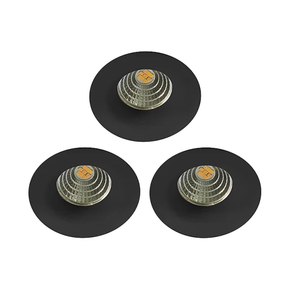 Castorama 3 Spots à Encastrer LED Intégrée Hobson IP20 Noir Colours prix pas cher 1