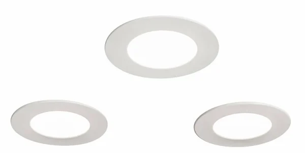 Castorama 3 Spots Encastrable LED Intégrée Maia 210lm 2,8W IP20 Ø8,5cm Colours Blanc Paiement sécurisé 1