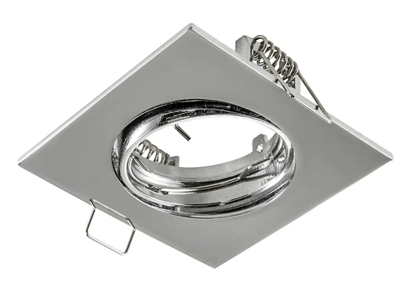 nouveau produit Castorama Anneau Carré Pour Spot à Encastrer LED Colours Ares Métal Chromé Mat Ø8,5 Cm 1