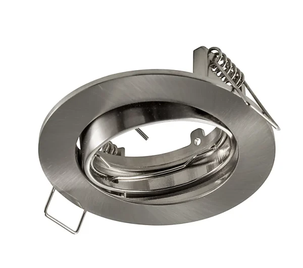 à prix imbattables Castorama Anneau Rond Pour Spot à Encastrer LED Colours Ares Métal Chromé Brossé Ø8,5 Cm 1