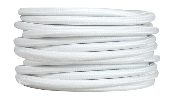 Castorama Câble D’alimentation électrique Rond En Tissu Blanc Tibelec 3m magasin en ligne france 1