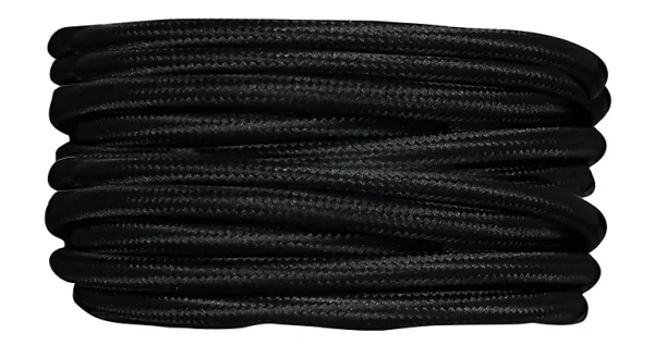 Couleurs variées Castorama Câble D’alimentation électrique Rond En Tissu Noir Tibelec 3m 1