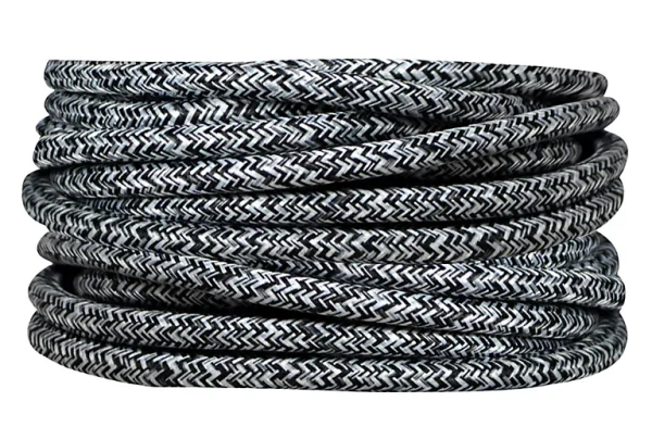 beauté Castorama Câble Tissu 3m Gris Chiné Brut Tibelec 1