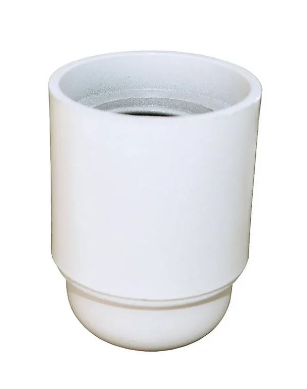 grande marque pas cher Castorama Douille E27 Lisse Tibelec Bakélite Blanc 1