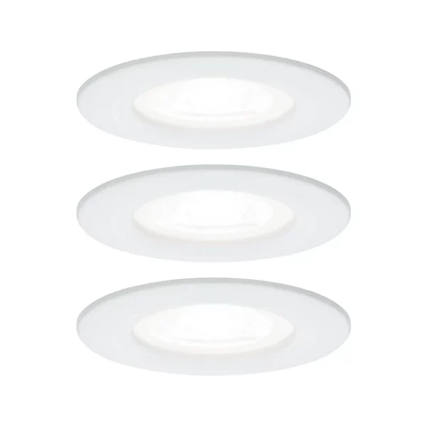 Castorama Kit Encastrable Nova Rd Fixe LED IP44 3×6,5W 4000K 230V GU10 51mm Blanc Dép/alu Zinc destockage 1