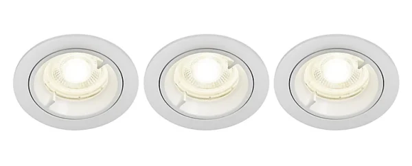 Castorama Lot 3 Spots à Encastrer Caius LED GU5.3 Ø8,5cm IP65 345lm 35W 5.2W Blanc Neutre Livraison Standard/Rapide 1