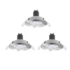 Castorama Lot 3 Spots à Encastrer LED GU10 Ø8,5cm IP20 230lm 35W 3W Blanc Chaud Argent luxe soldes 5