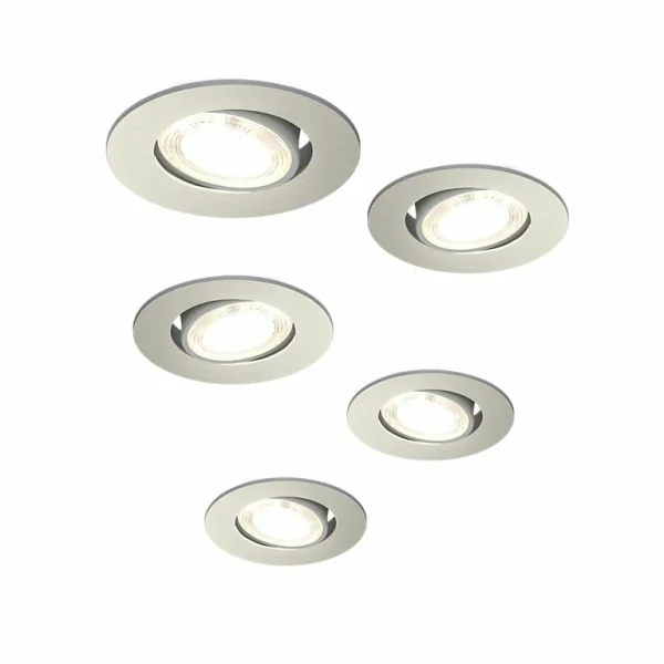 Castorama Pack 5 Spots Encastrable Ø85cm IP20 400lm 4,9W Blanc Chaud commentaire favorable 1