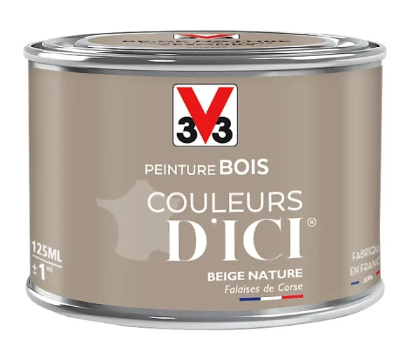 Castorama Peinture Bois Couleurs D’ici Beige Nature Velours V33 0,125L soldes en ligne 1
