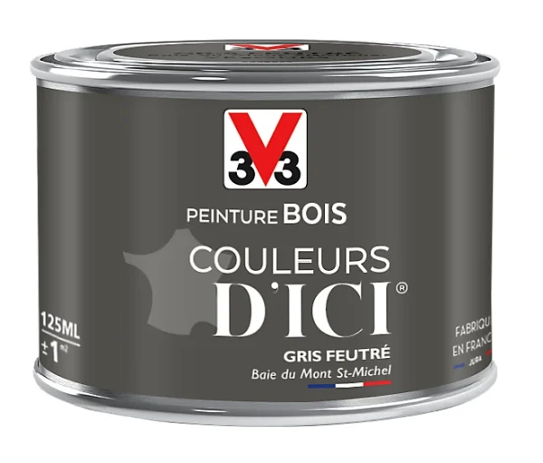 Castorama Peinture Bois Couleurs D’ici Gris Feutré Velours V33 0,125L acheter 1
