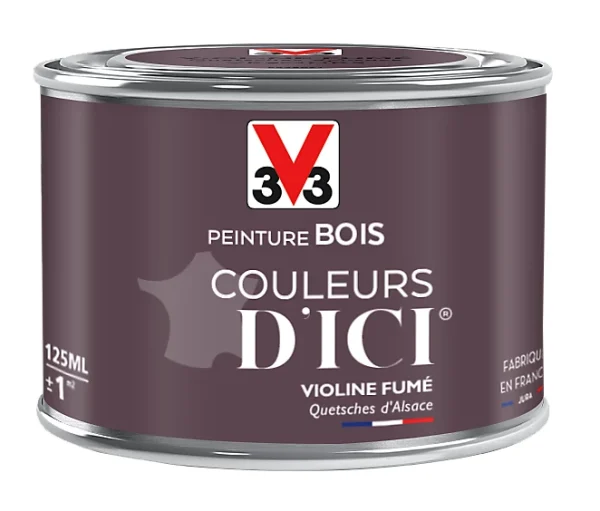luxe soldes Castorama Peinture Bois Couleurs D’ici Violine Fumé Velours V33 0,125L 1