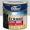 Castorama Peinture Bois Extérieur Ecran+ Bois Dulux Valentine Satin Gris Clair RAL 7035 2L vente pas cher 7