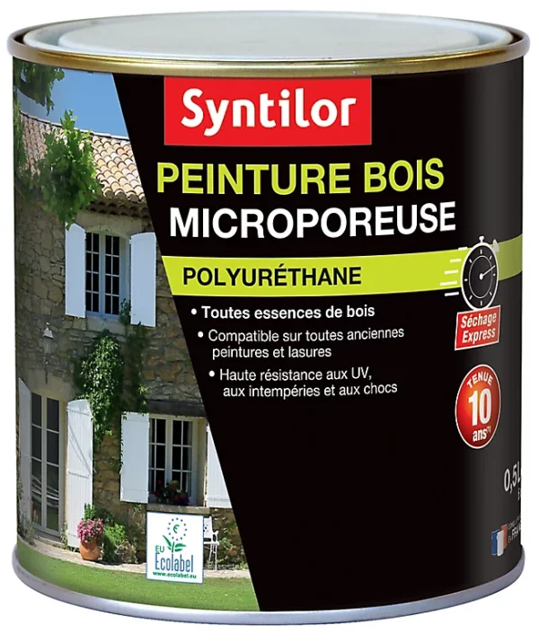 Castorama Peinture Bois Microporeuse Intérieur Extérieur Ardoise Syntilor 0,5L comparez les prix 1