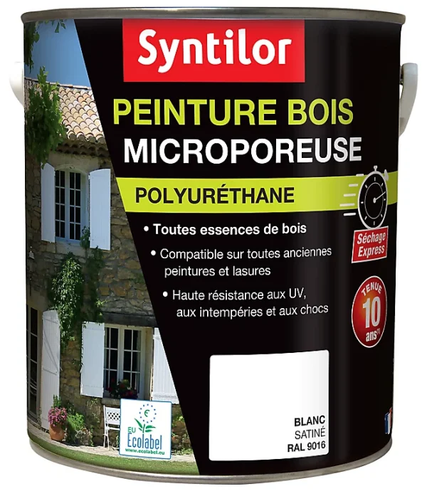 magasin pour Castorama Peinture Bois Ultra Protect Intérieur Extérieur Blanc Syntilor 5L 1