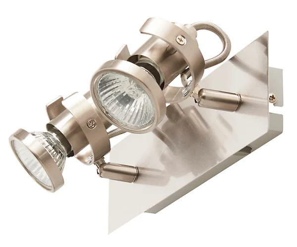 Castorama Réglette 2 Spots Arachrne Métal Nickel GU10 2×50 W magasin 1