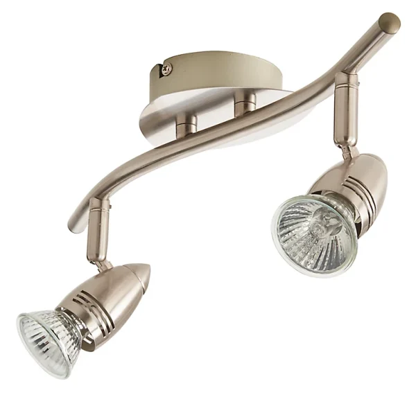 Castorama Réglette 2 Spots Aspis Métal Chrome GU10 2×50 W grande surprise 1