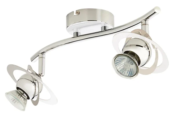 Castorama Réglette 2 Spots Astraea Métal Chrome GU10 2×35 W De super promotions disponibles 1