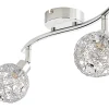 l'unique style Castorama Réglette 2 Spots Bronte Métal/verre Chrome G9 2×25 W 7