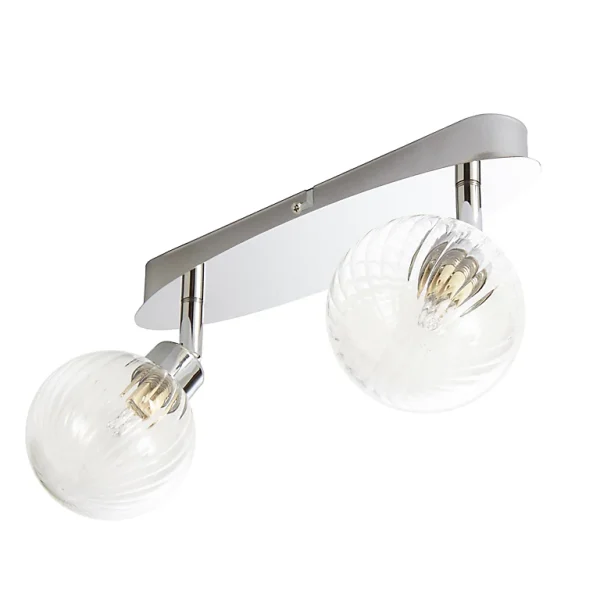 Castorama Réglette 2 Spots Eupraxia Métal/verre Chrome G9 2×25 W Couleurs variées 1