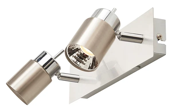 Castorama Réglette 2 Spots Hades Métal Chrome LED 2×3,5 W Retour gratuit en magasin. 1