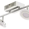 Castorama Réglette 2 Spots Harpies Métal/verre Chrome LED 2×5,5 W Livraison rapide 7