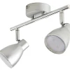 Castorama Réglette 2 Spots LED Colours Bomos Argent en vente 5