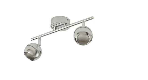 Castorama Réglette 2 Spots Melanippe Métal/plastique Chrome LED 2×5 W site officiel 1