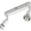 achat pas cher Castorama Réglette 2 Spots Sasha Métal Blanc GU10 2×50 W 5