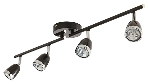 Castorama Réglette 4 Spots Apheliotes Métal Noir GU10 4×35 W ultratendance 1