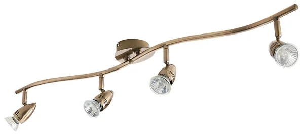 Castorama Réglette 4 Spots Aspis Métal Laiton GU10 4×50 W Dernières Nouveautés 1