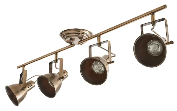 à prix d'occasion Castorama Réglette 4 Spots Asterion Métal Laiton GU10 4×35 W 1