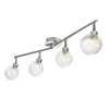 marques pas cher Castorama Réglette 4 Spots Eupraxia Métal/verre Chrome G9 4×25 W 5
