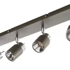Boutique officielle Castorama Réglette 4 Spots Hades Métal Gris/chrome LED 4×3,5 W 5
