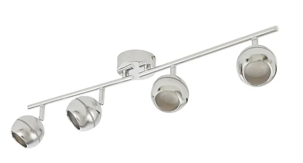 Castorama Réglette 4 Spots Melanippe Métal/plastique Chrome LED 4×5 W grande qualité 1