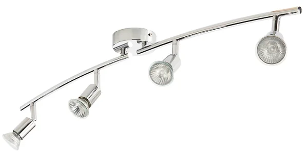 Castorama Réglette 4 Spots Sasha Métal Chrome GU10 4×50 W Top ventes 1