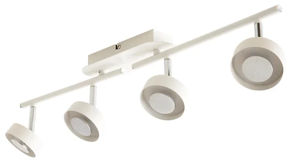 Castorama Réglette 4 Spots Tharros Métal Blanc LED 4×6 W magasin france 1