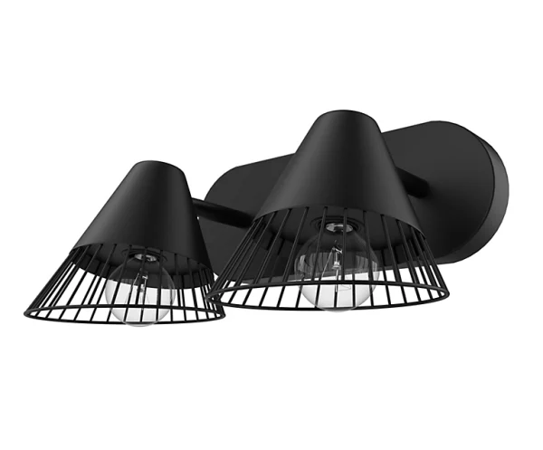 marque pas cher Castorama Réglette Spot 2 Lumières E14 10W GoodHome Tsolma Noir Mat L.25 X L.9 X H.22 Cm 1