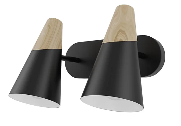 Castorama Réglette Spot 2 Lumières E14 5W GoodHome Arraqis Noir Mat L.22 X L.21 X H.8 Cm Couleurs variées 1
