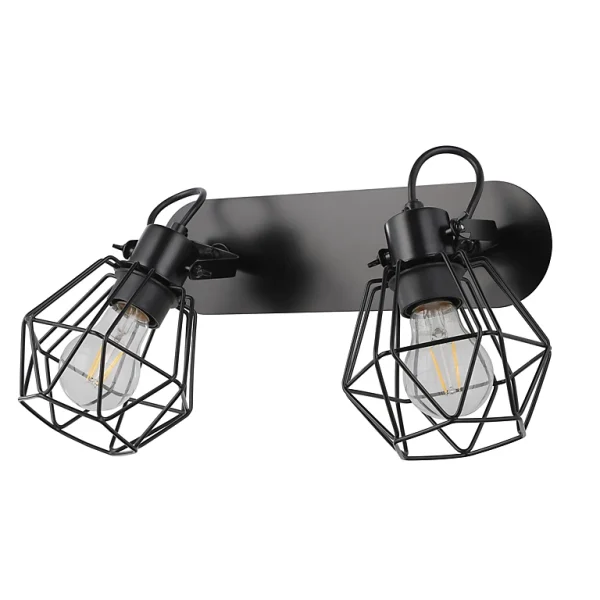 Castorama Réglette Spot 2 Lumières E27 15W GoodHome Smertrio Noir Mat L.33,5 X X H.21.8 Cm des prix incroyables 1