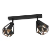 vente pas cher Castorama Réglette Spot 2 Lumières E27 40W Eglo Carlton Noir L.42 X L.16 X H.25.5 Cm 7