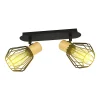 à prix réduits Castorama Réglette Spot 2 Lumières E27 40W Eglo Palmorla Noir L.33,5 X L.9cm 5
