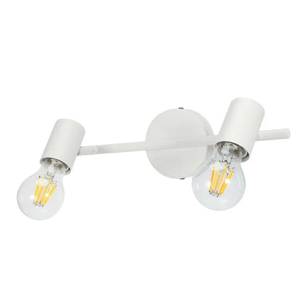 Livraison Standard/Rapide Castorama Réglette Spot 2 Lumières E27 8.6W GoodHome Ghlin Blanc Mat L.33 X L.15 X H.15 Cm 1