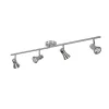 Castorama Réglette Spot 4 Lumières GU10 10W GoodHome Aphroditus Nickel L.80 X L.9 X H.16 Cm REMISE allant 7