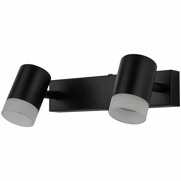 grossiste en ligne Castorama Réglette Spot LED Intégrée 2 Lumières 350 Lm 7W Blanc Chaud GoodHome Maupin Noir Mat L.22 X L.5 X H.14 Cm 1