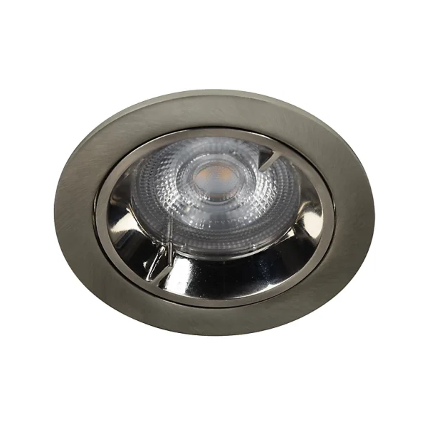 qualité supérieure Castorama Spot à Encastrer Caius LED GU10 Ø8,5cm IP44 345lm 50W 5.2W GoodHome Blanc Neutre Chrome 1